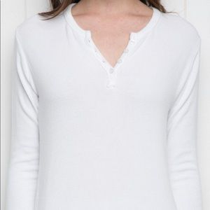 White Long Sleeve Brandy Melville Shirt/Sweater